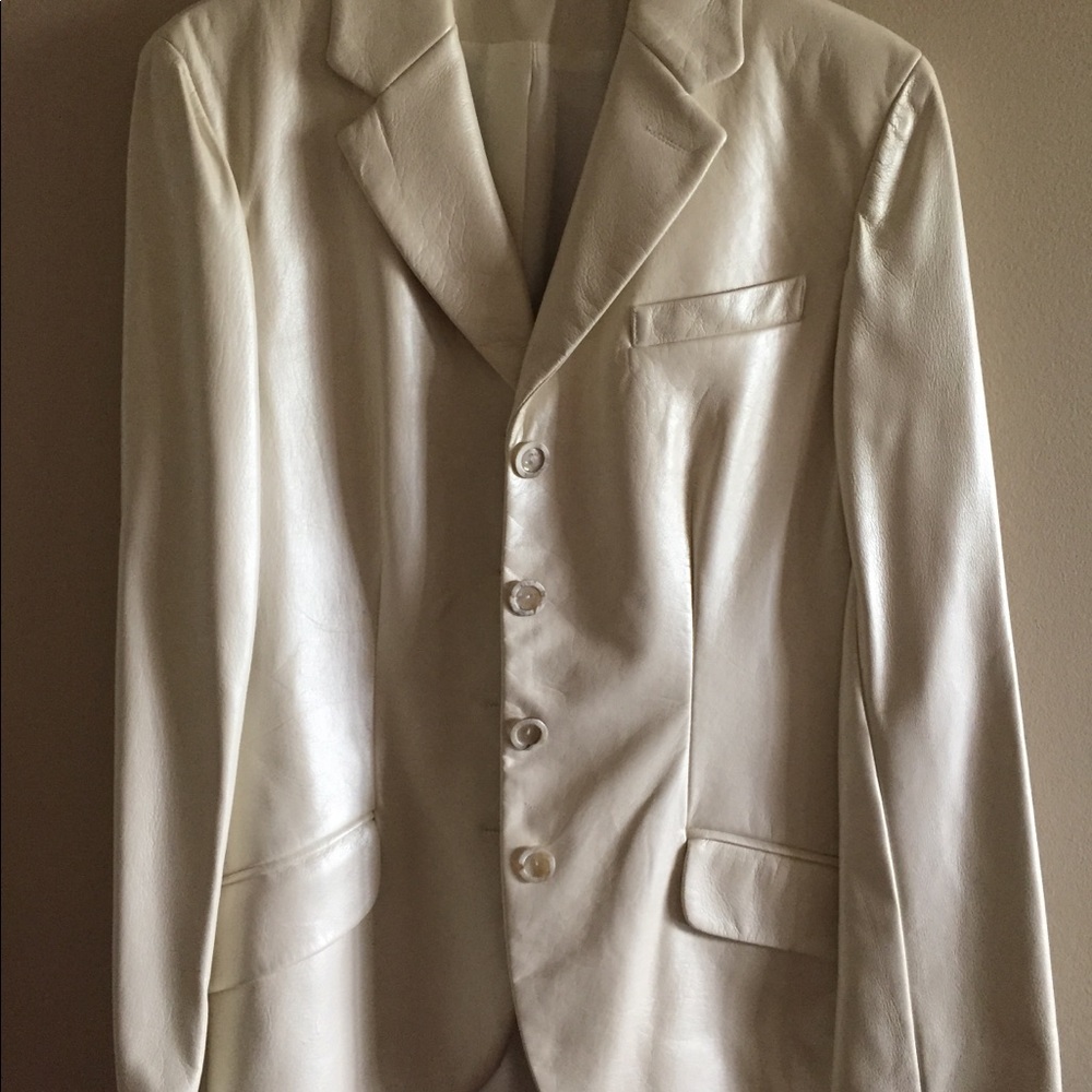 Leather blazer